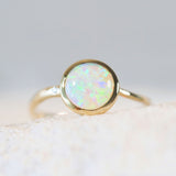 crystal opal gold ring 