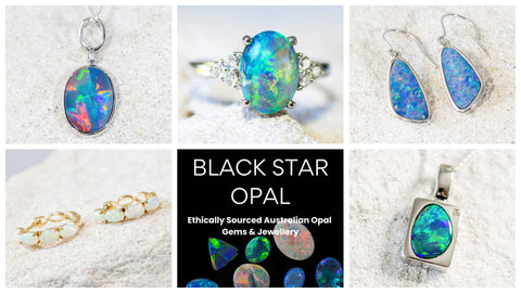 A range of opal jewellery from Black Star Opal